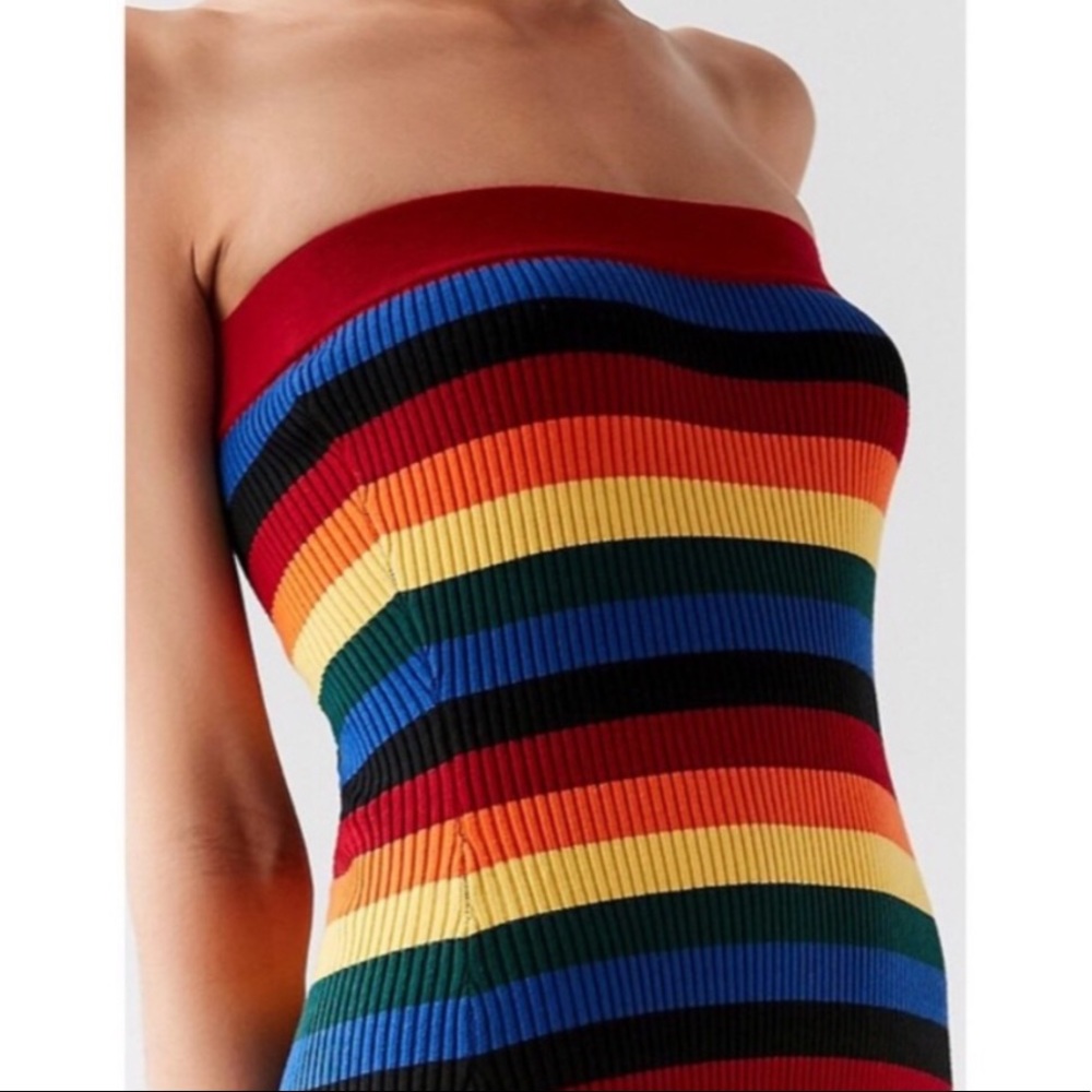 Urban Outfitters Rainbow ribbed tube dress pride - Picture 3 of 7